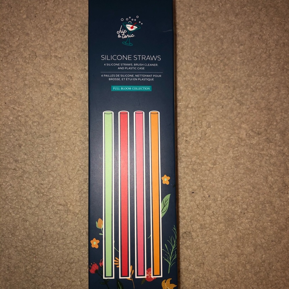 ❤️ Chic and tonic silicone straw set